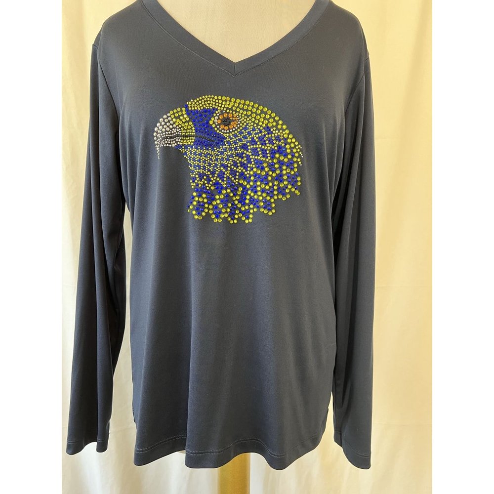 NWOT Seahawks Bling Long Sleeve Navy Tee